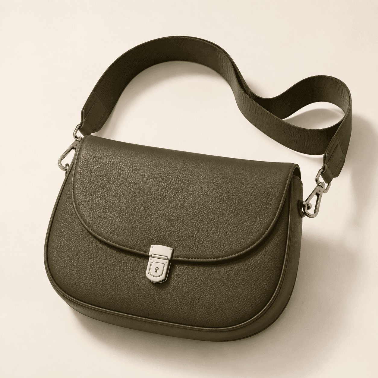 The matching Olive Mini bag in a studio product photograph